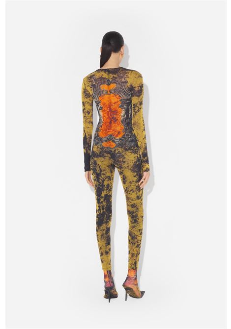 catsuit mesh crew neck printed médaillon donna multicolor JEAN PAUL GAULTIER | 25/03-W-JS001-M006P004115